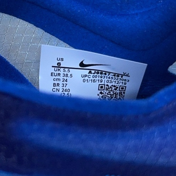 Nike Zoom Victory 5 XC Track Cross Spike Shoes Blue AJ0847-401 Mens Size 6 New - Picture 6 of 7